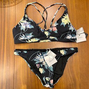 NWT O'Neill Dahlia Bralette & Classic Bottom Set L